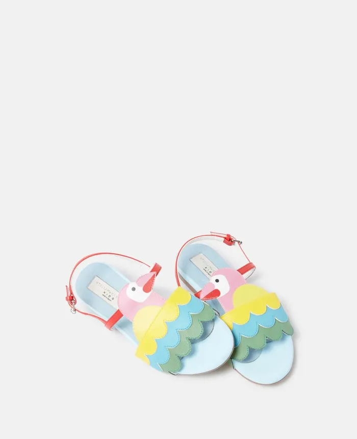 Stella McCartney Parrot Embroidery Sandals Multicolour Kids Shoes And Bags