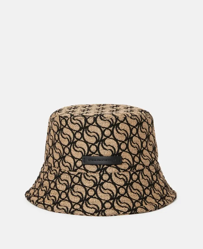 Stella McCartney SWave Bucket Hat Raffia Beige Women Hats And Scarves