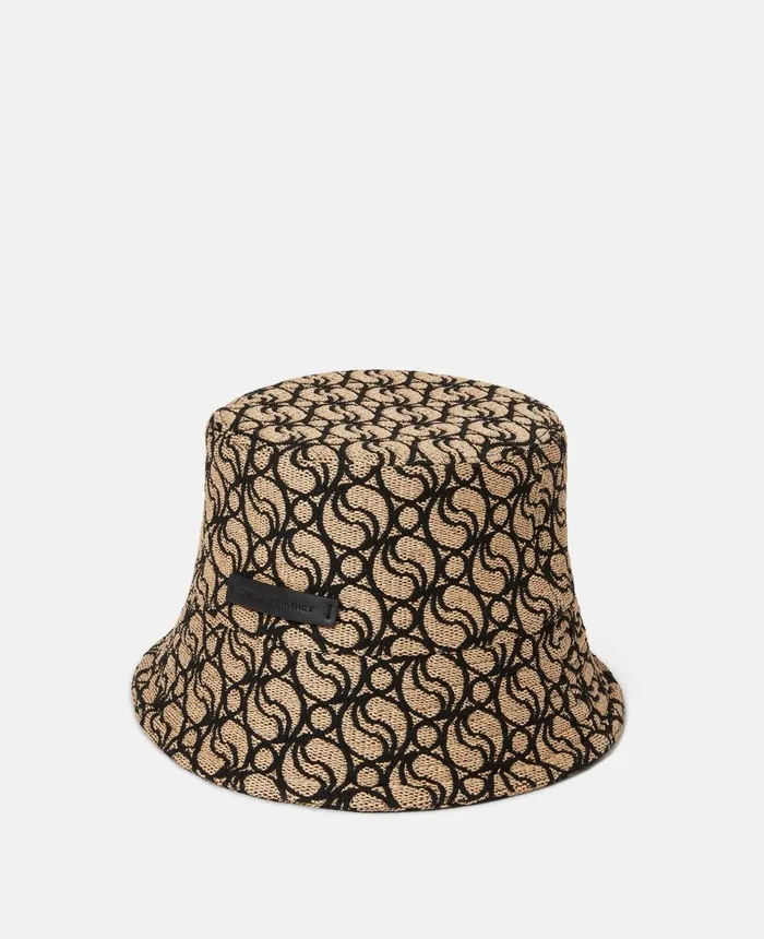 Stella McCartney SWave Bucket Hat Raffia Beige Women Hats And Scarves
