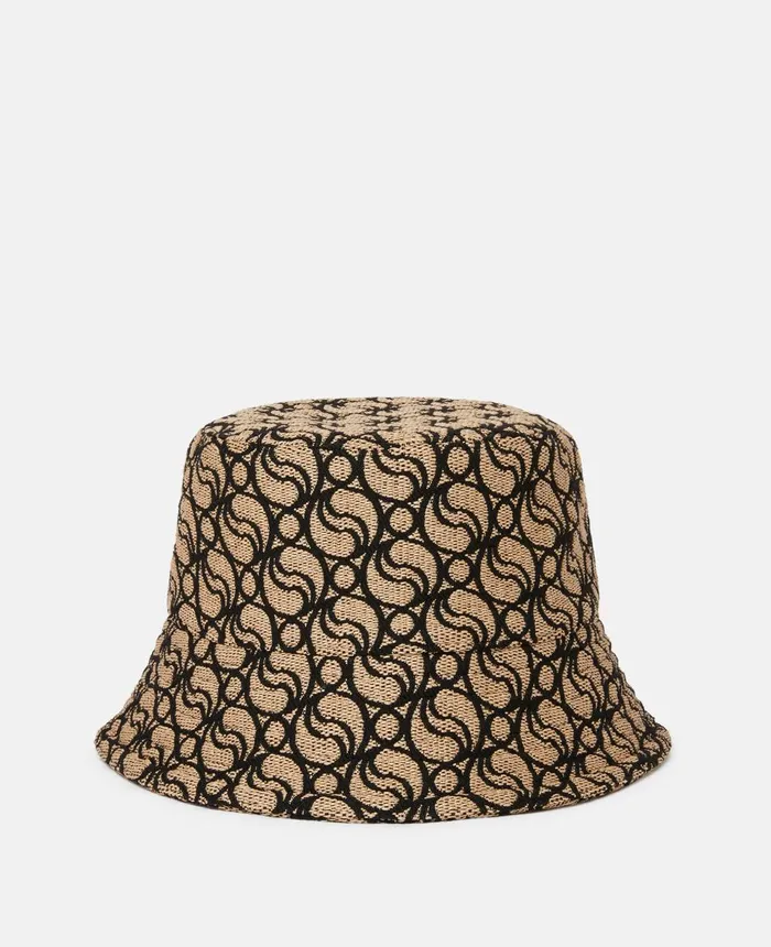 Stella McCartney SWave Bucket Hat Raffia Beige Women Hats And Scarves