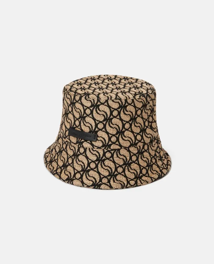 Stella McCartney SWave Bucket Hat Raffia Beige Women Hats And Scarves