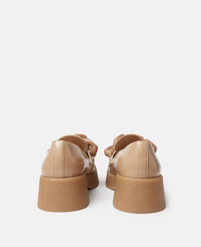 Stella McCartney Skyla Patent Chunky Loafers Beige Women Flats