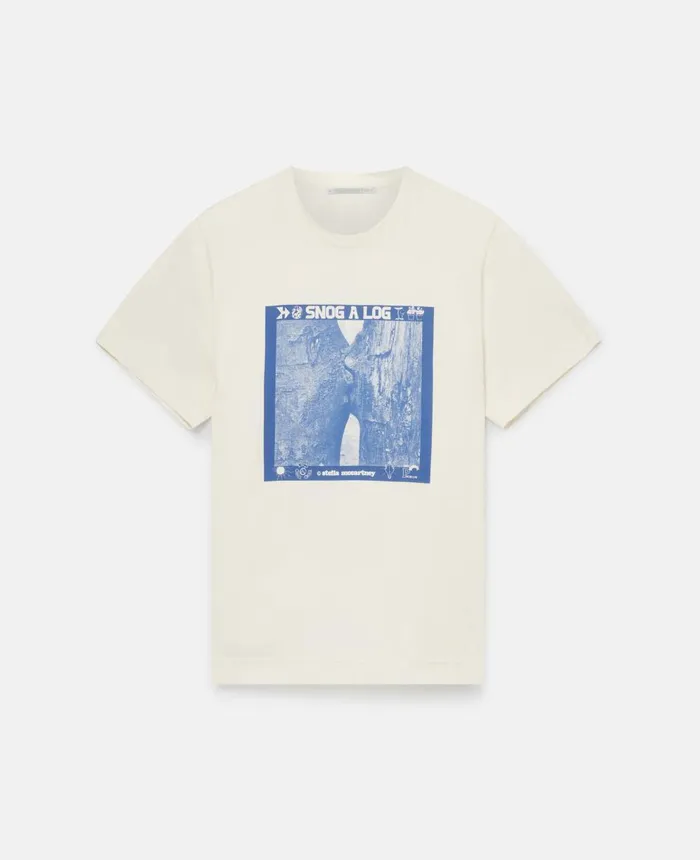 Stella McCartney SnogaLog Regenerative Cotton TShirt Ecru Women Sweatshirts And TShirts Stella McCartney SnogaLog Regenerative Cotton TShirt Ecru Women Sweatshirts And TShirts