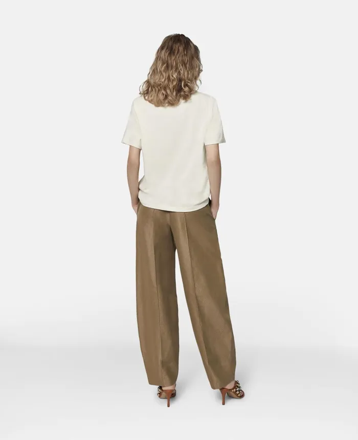 Stella McCartney SnogaLog Regenerative Cotton TShirt Ecru Women Sweatshirts And TShirts Stella McCartney SnogaLog Regenerative Cotton TShirt Ecru Women Sweatshirts And TShirts
