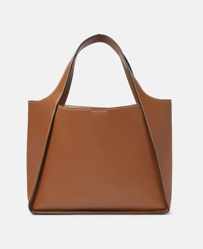 Stella McCartney Stella Logo Grainy Studded Crossbody Bag Pecan Women TopHandle Bags Stella McCartney Stella Logo Grainy Studded Crossbody Bag Pecan Women TopHandle Bags