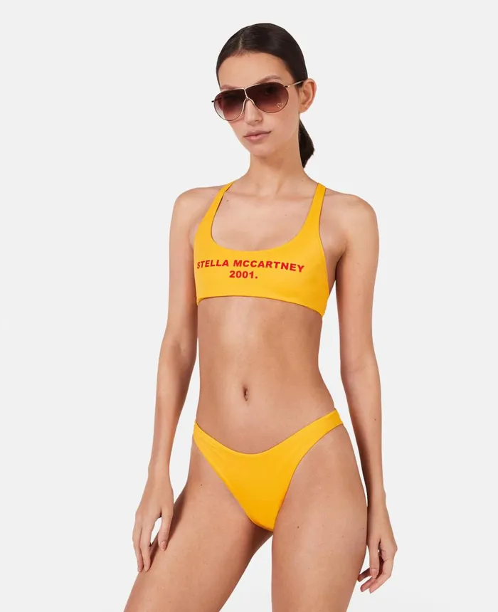 Stella McCartney Stella McCartney 2001 Print VShape Bikini Briefs Yellow Women Swimwear Stella McCartney Stella McCartney 2001 Print VShape Bikini Briefs Yellow Women Swimwear