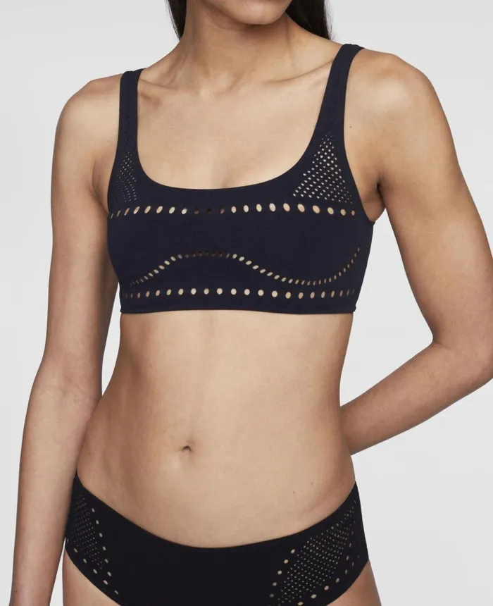Stella McCartney Stellawear Crop Bra Black Women Swimwear
