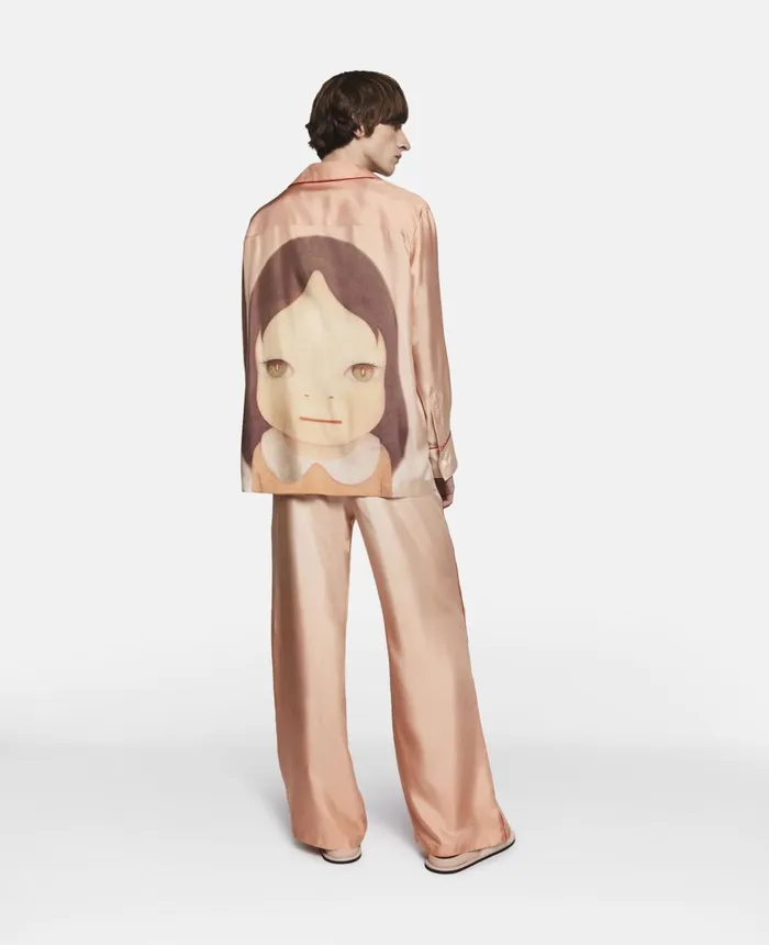 Stella McCartney Twins I Print Silk Twill Shirt Salmon Dgrad WomenMen Shirts Stella McCartney Twins I Print Silk Twill Shirt Salmon Dgrad WomenMen Shirts