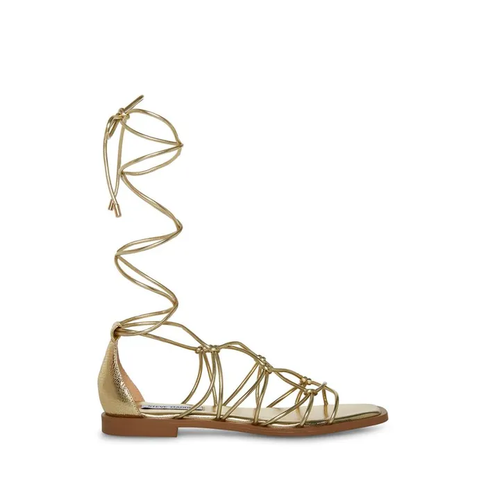 Steve Madden Ainsley Gold Womens Sandals