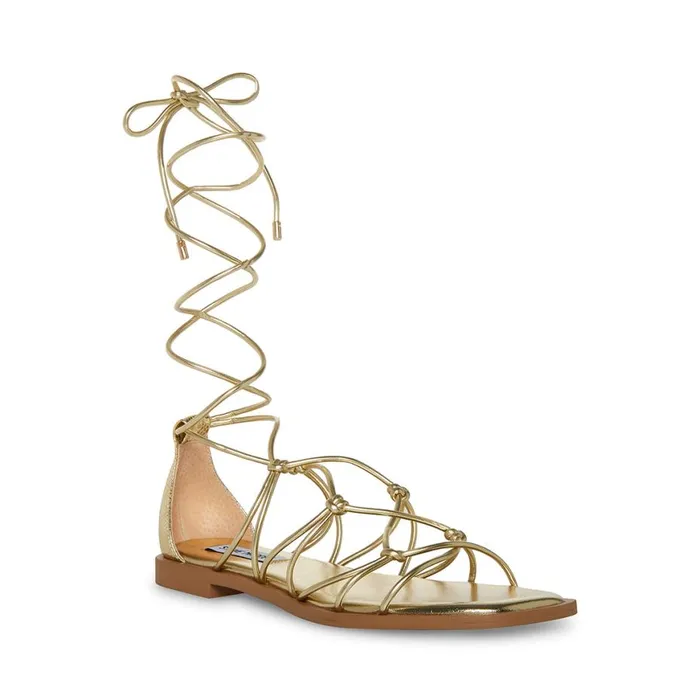Steve Madden Ainsley Gold Womens Sandals