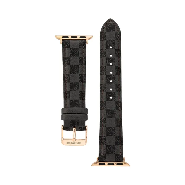 Steve Madden Apple Watch Block Logo Watch Band Grey 4244mm Womens Watches