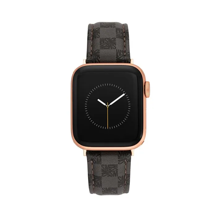 Steve Madden Apple Watch Block Logo Watch Band Grey 4244mm Womens Watches