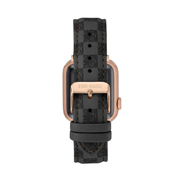 Steve Madden Apple Watch Block Logo Watch Band Grey 4244mm Womens Watches