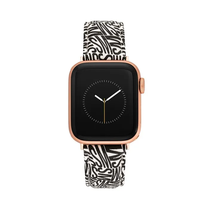 Steve Madden Apple Watch Logo Watch Band BlackWhite 3840mm Womens Watches