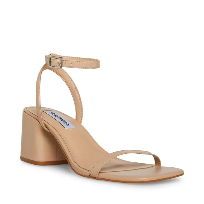 Steve Madden Audrina Natural Leather Womens Heels