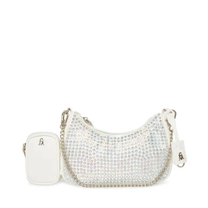 Steve Madden Bvital Bling White Womens Crossbody Bags