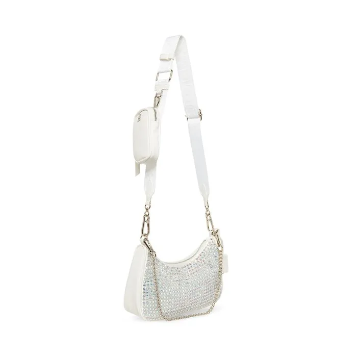 Steve Madden Bvital Bling White Womens Crossbody Bags