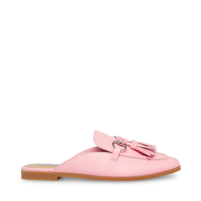 Steve Madden Cayler Pink Leather Womens Loafers and Flats