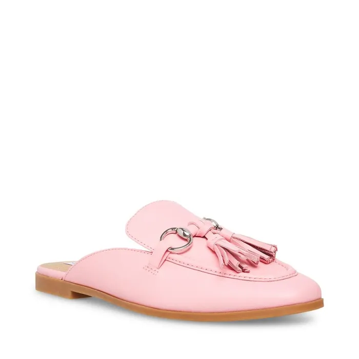 Steve Madden Cayler Pink Leather Womens Loafers and Flats