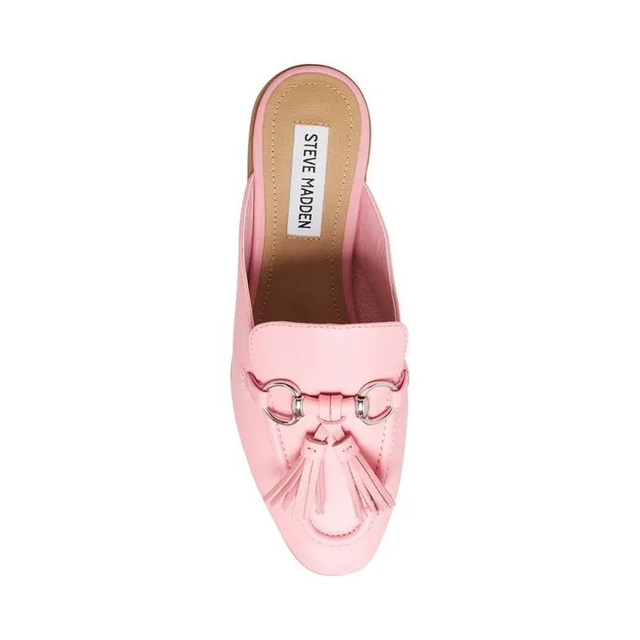 Steve Madden Cayler Pink Leather Womens Loafers and Flats