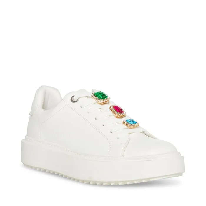 Steve Madden Channing White Womens Platforms