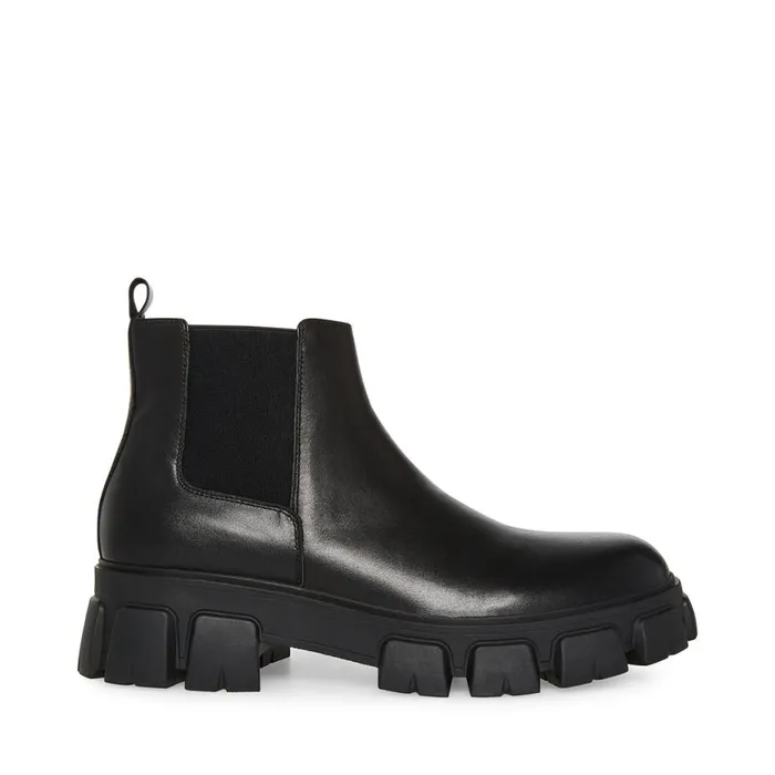 Steve Madden Copa Black Leather Mens Boots