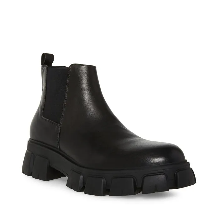 Steve Madden Copa Black Leather Mens Boots Steve Madden Copa Black Leather Mens Boots