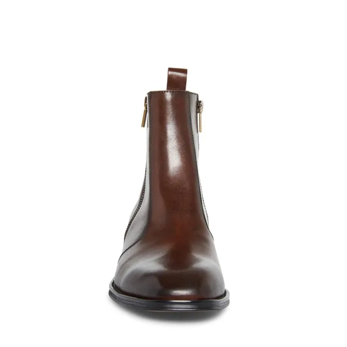 Steve Madden Haynes Brown Leather Mens Boots Steve Madden Haynes Brown Leather Mens Boots