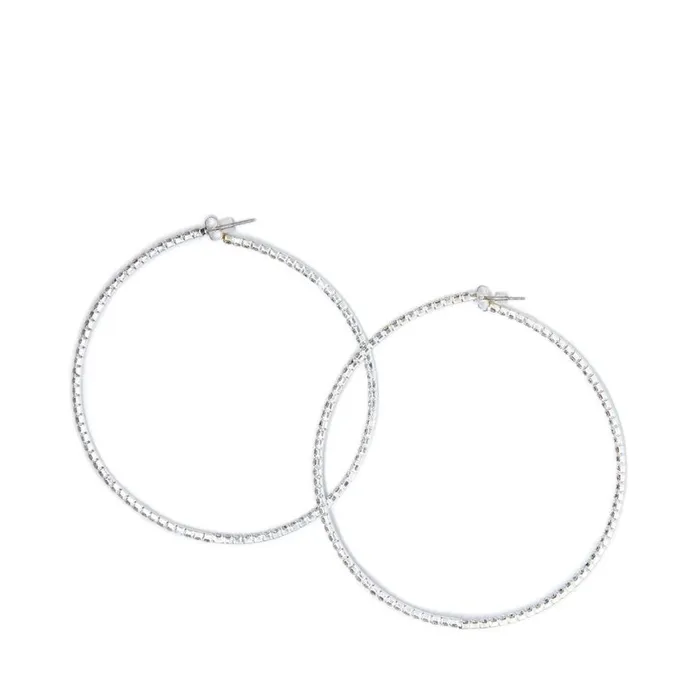Steve Madden Hoopcrys Silver Womens Jewelry