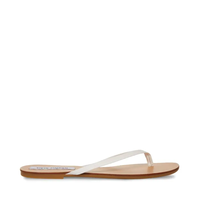 Steve Madden Image White Leather Womens Sandals