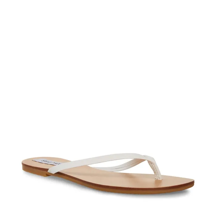 Steve Madden Image White Leather Womens Sandals