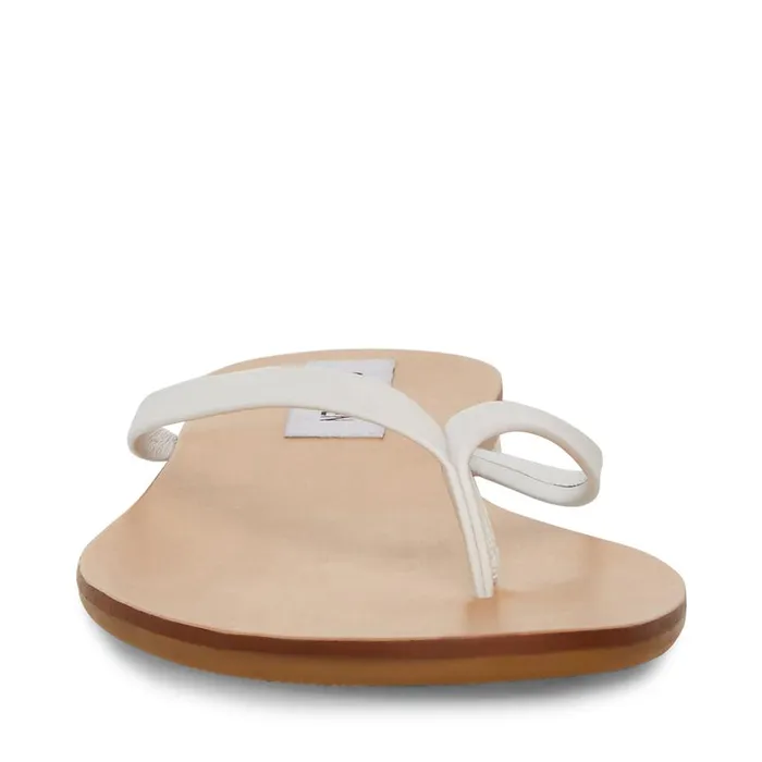 Steve Madden Image White Leather Womens Sandals