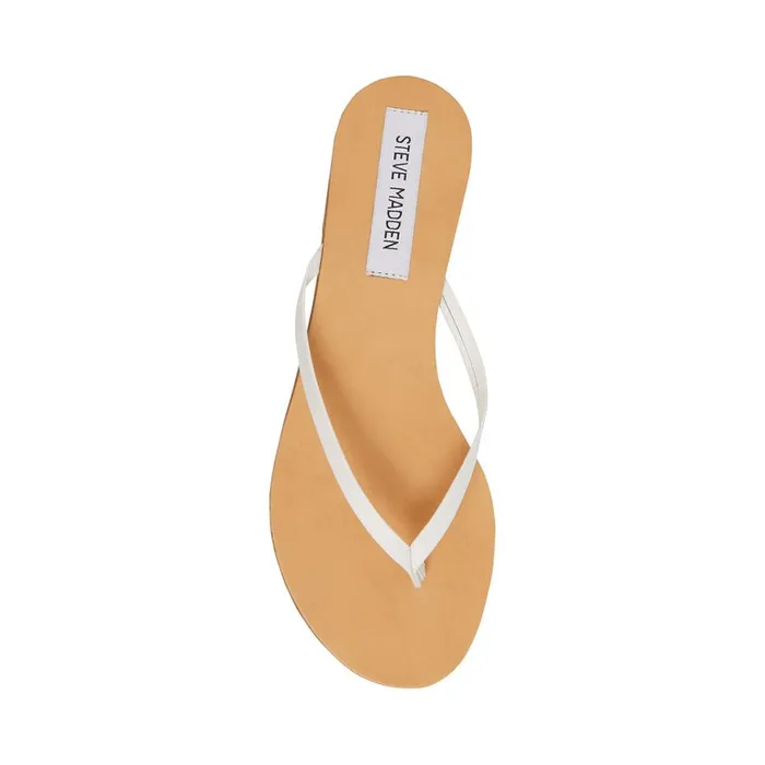 Steve Madden Image White Leather Womens Sandals