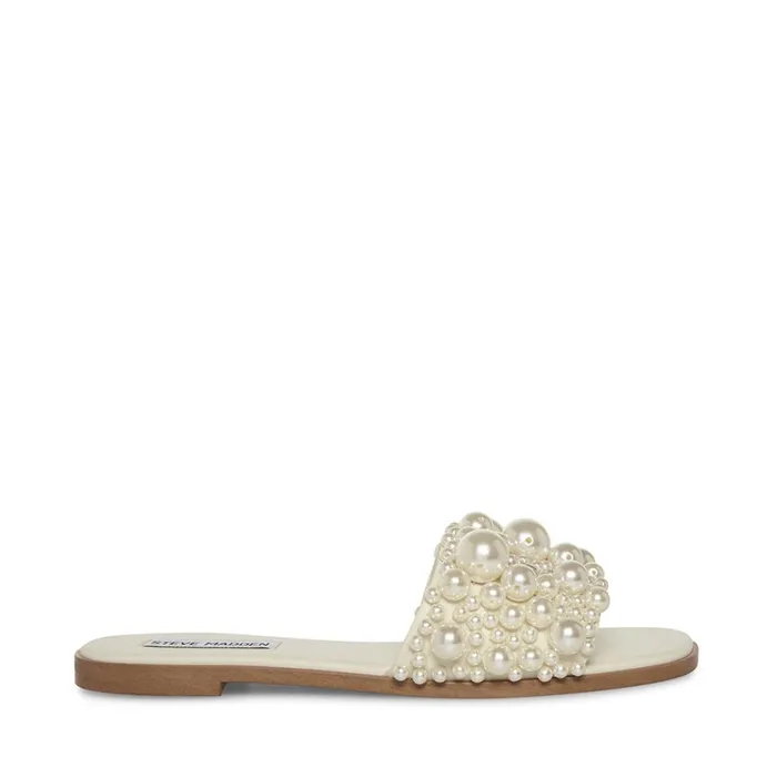 Steve Madden Knicky Ivory Womens Sandals