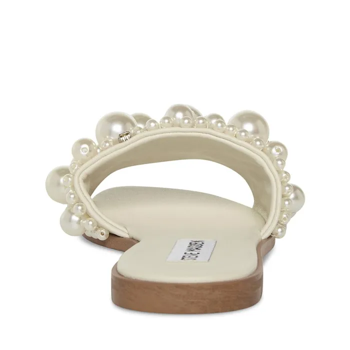 Steve Madden Knicky Ivory Womens Sandals