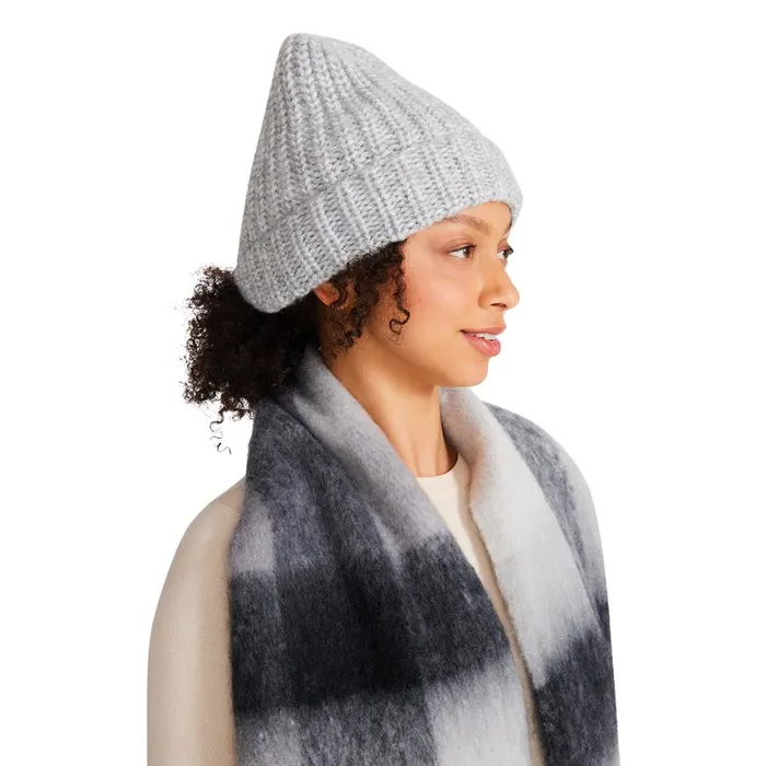 Steve Madden Knit Beanie andAmp Scarf Box Set Grey Multi Womens Hats Scarves and Gloves Steve Madden Knit Beanie andAmp Scarf Box Set Grey Multi Womens Hats Scarves and Gloves