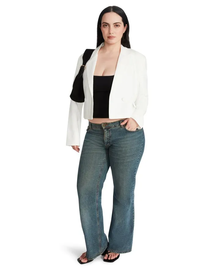 Steve Madden Kourtney Blazer White Womens Jackets and Coats