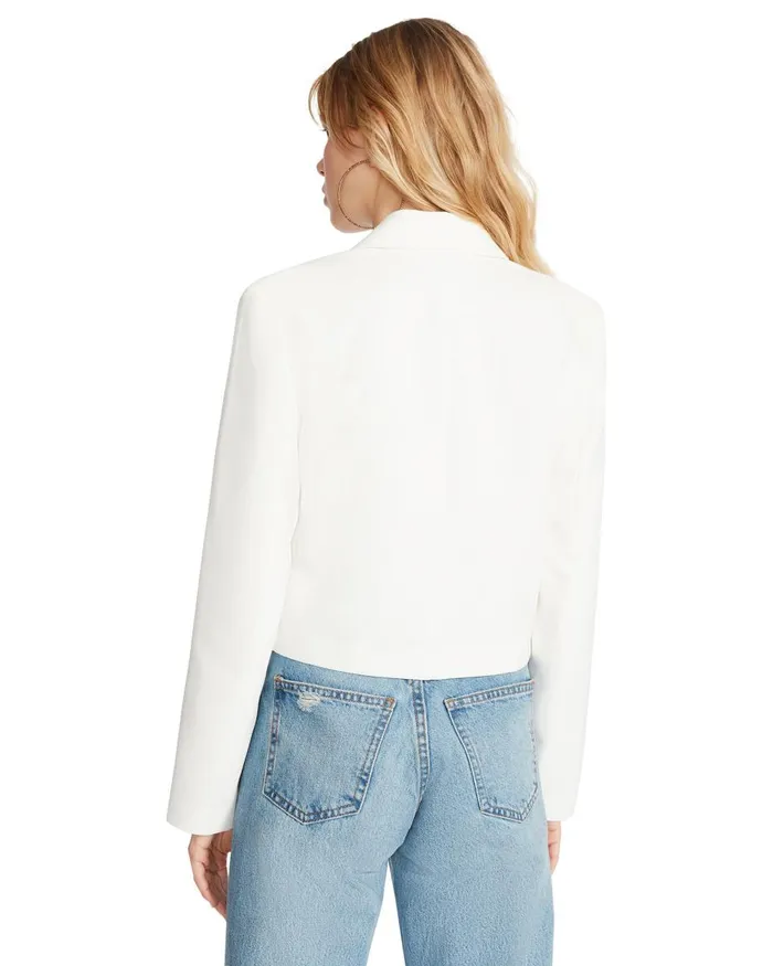 Steve Madden Kourtney Blazer White Womens Jackets and Coats