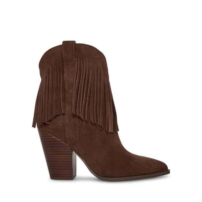 Steve Madden Lainey Brown Suede Womens Boots and Booties