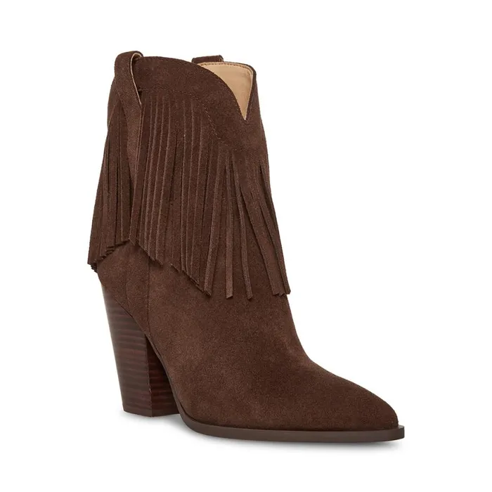 Steve Madden Lainey Brown Suede Womens Boots and Booties