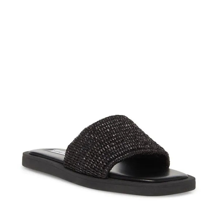 Steve Madden Leigh Black Womens Sandals
