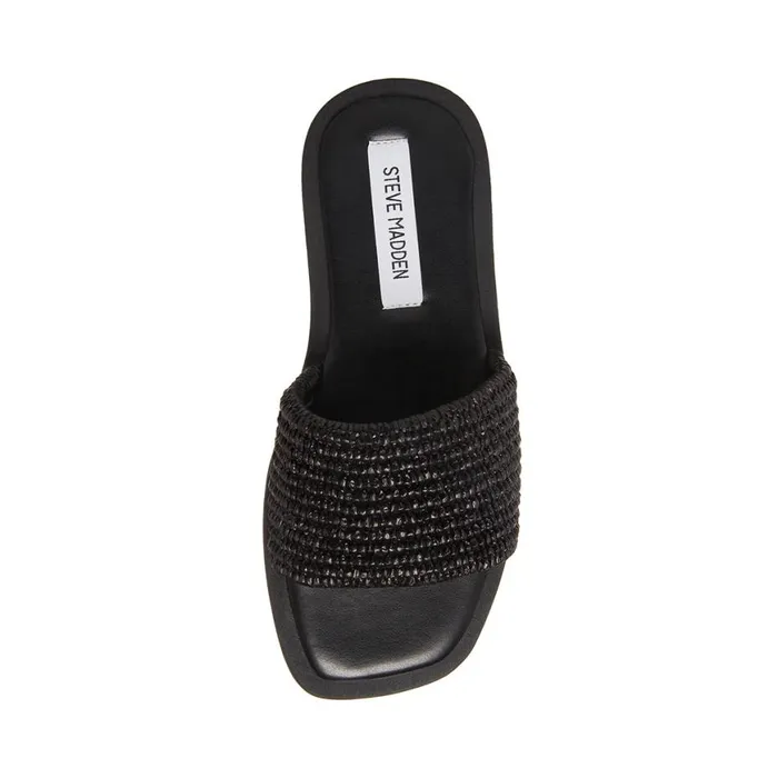 Steve Madden Leigh Black Womens Sandals
