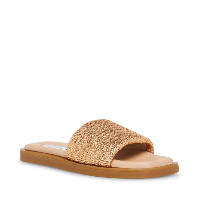 Steve Madden Leigh Rose Gold Womens Sandals