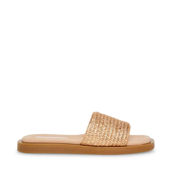 Steve Madden Leigh Rose Gold Womens Sandals