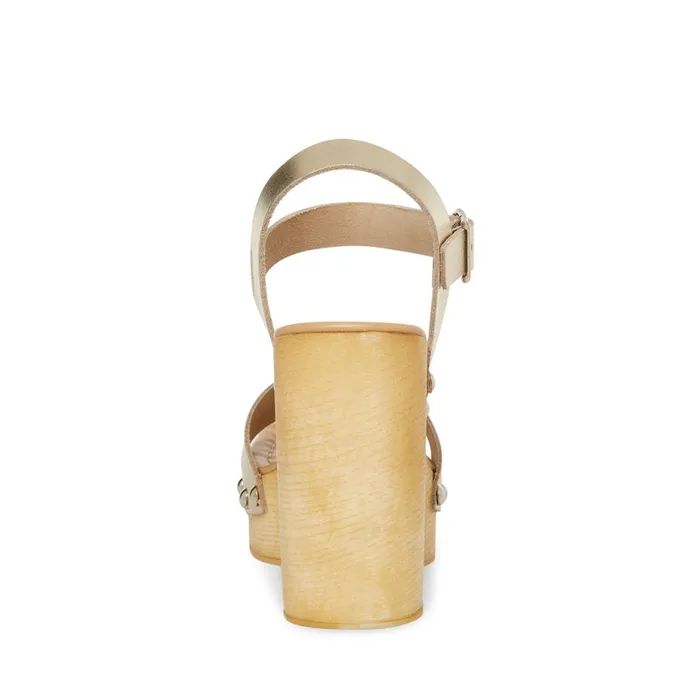 Steve Madden Magnolia Gold Leather Womens Sandals