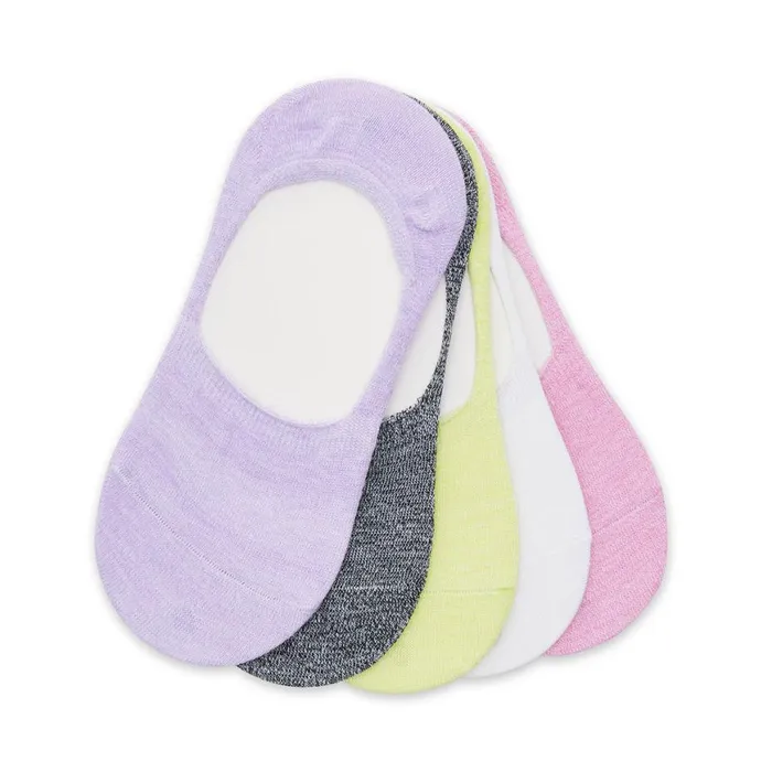 Steve Madden Marled Footies Lavender Multi Womens Socks and Tights