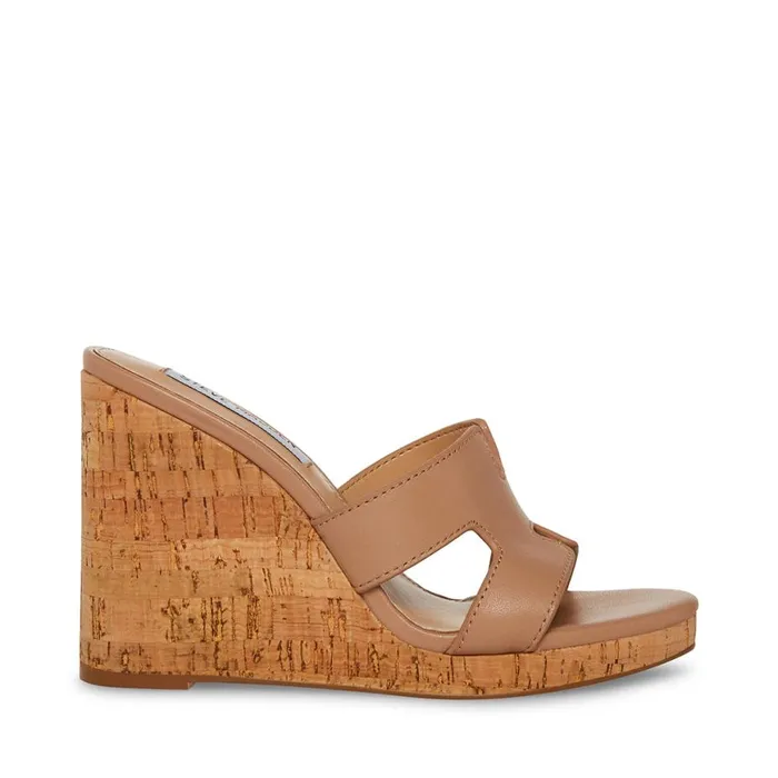 Steve Madden Mayson Tan Leather Womens Sandals