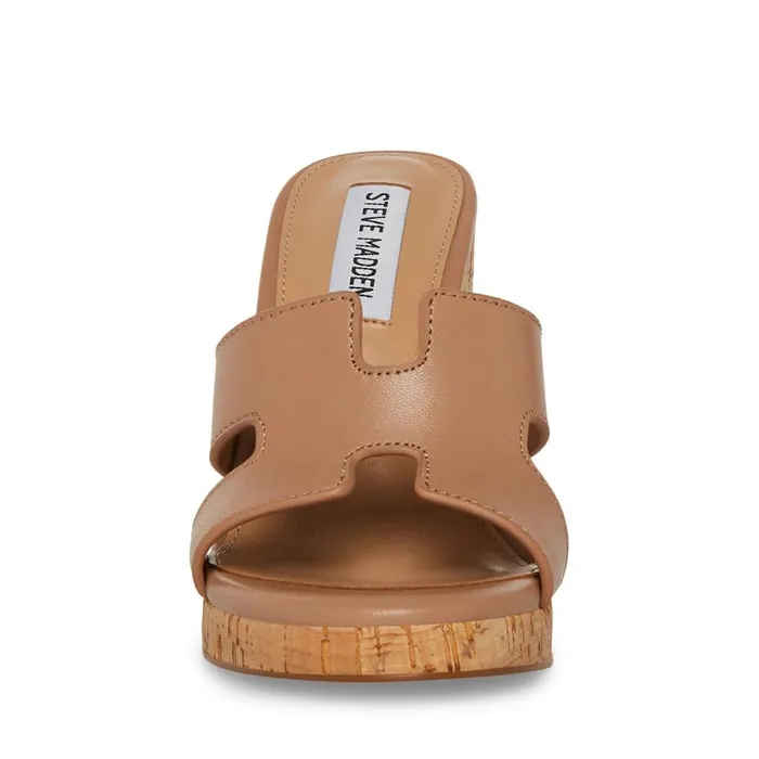 Steve Madden Mayson Tan Leather Womens Sandals
