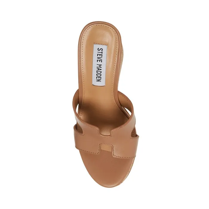 Steve Madden Mayson Tan Leather Womens Sandals