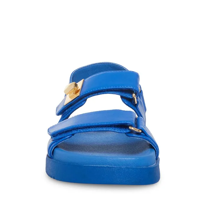 Steve Madden Mona Blue Leather Womens Sandals
